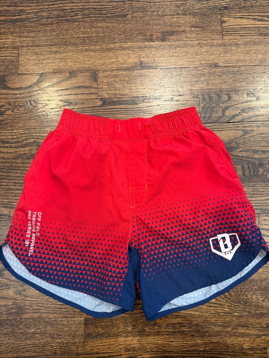 Baseball Lifestyle 101 Other - Baseball Lifestyle 101 Kids Red and Navy Gradient Athletic Shorts